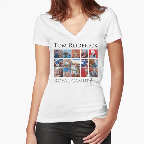 Tom Roderick - Royal Gamut Art Fitted V-Neck T-Shirt