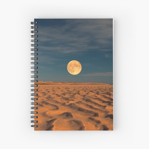 Moon across the Sands Spiral Notebook