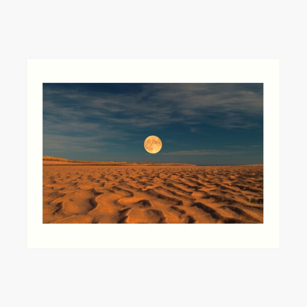 Moon across the Sands Art Print