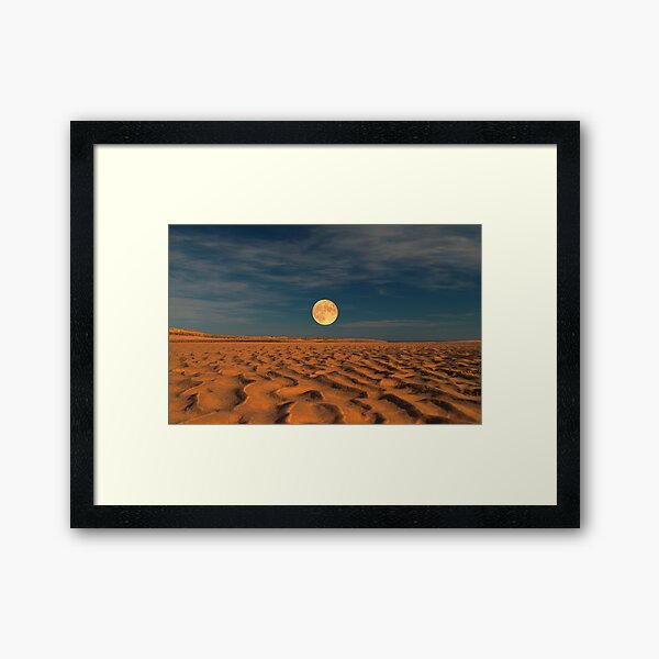 Moon across the Sands Framed Art Print
