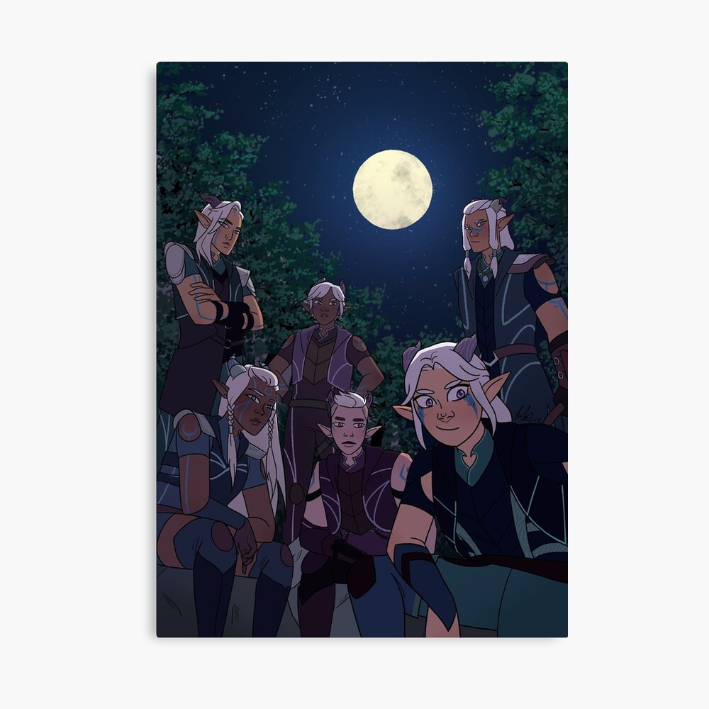Moonshadow Elves Art Board Print By Ezefehl Redbubble