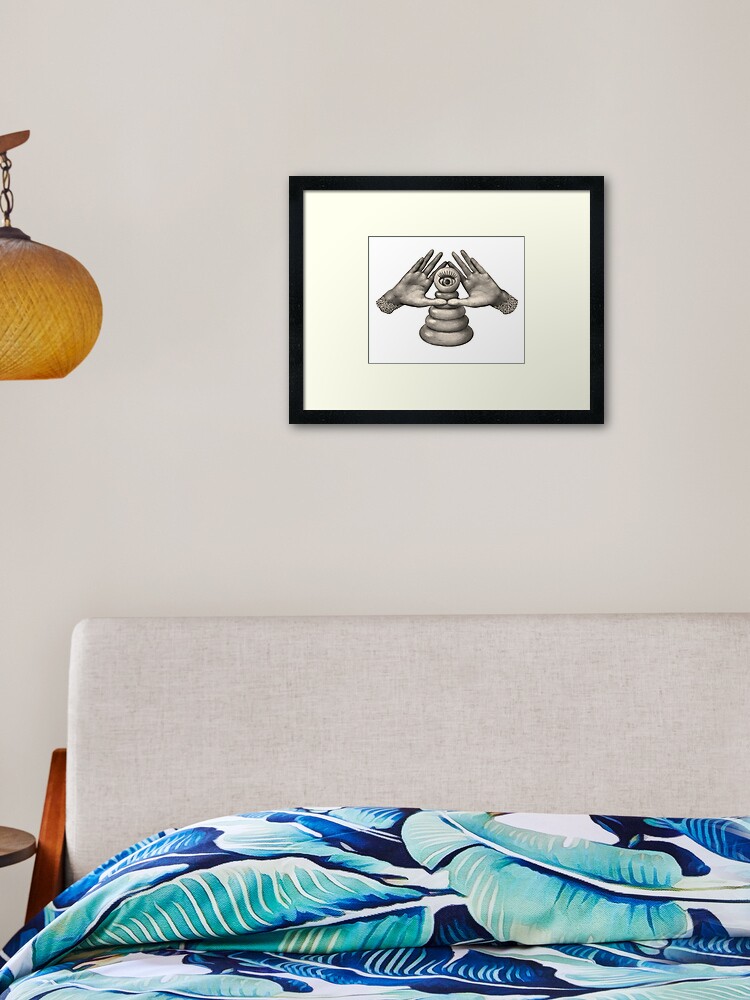 Thumbnail 2 of 7, Framed Art Print, Pyramid Toy Eye of Providence graphic Art designed and sold by FINCHFINCHER.