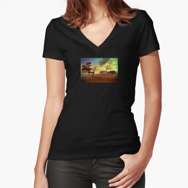 A Midsummer View Fitted V-Neck T-Shirt
