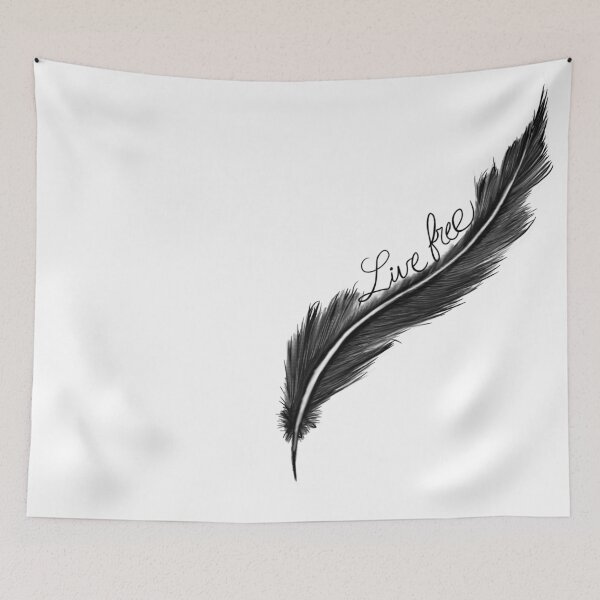 Item preview, Live free black feather designed and sold by attracdionz.
