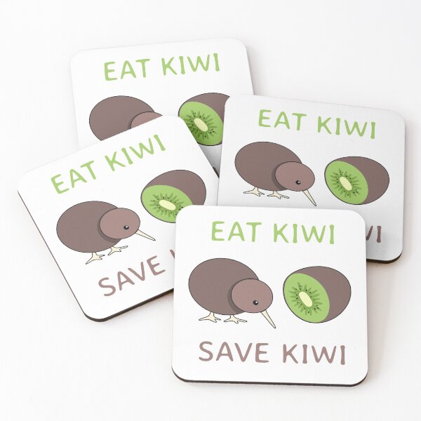 Item preview, Eat kiwi, save kiwi - Kiwi bird and kiwi fruit - caption light shirt designed and sold by Looking Daggers.