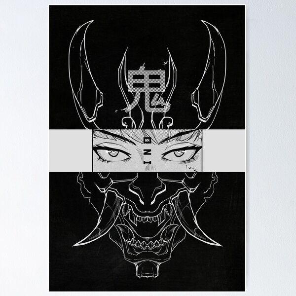 Oni Wall Head, Japanese Demon, Yokai, Japanese Decoration 