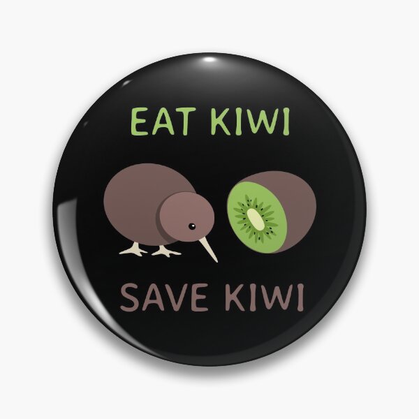 Item preview, Eat kiwi, save kiwi - Kiwi bird and kiwi fruit - caption dark shirt designed and sold by Looking Daggers.
