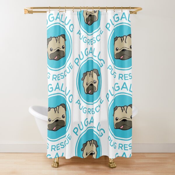 Classic Pugalug logo Shower Curtain