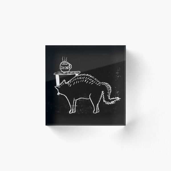 Just say no to Decaf (block print) Acrylic Block