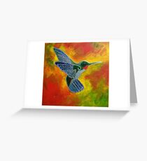 Hummingbird in flight Greeting Card