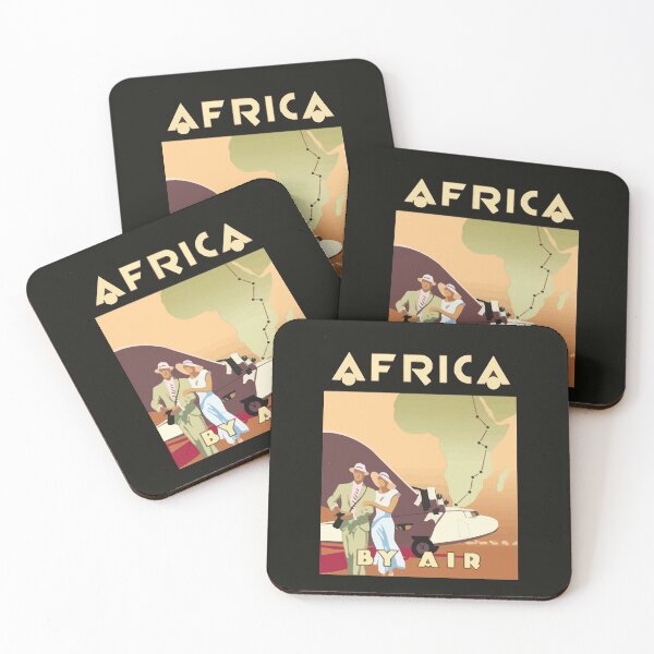 Item preview, Vintage Africa by Air Travel Poster Airplane designed and sold by digitalvintage.