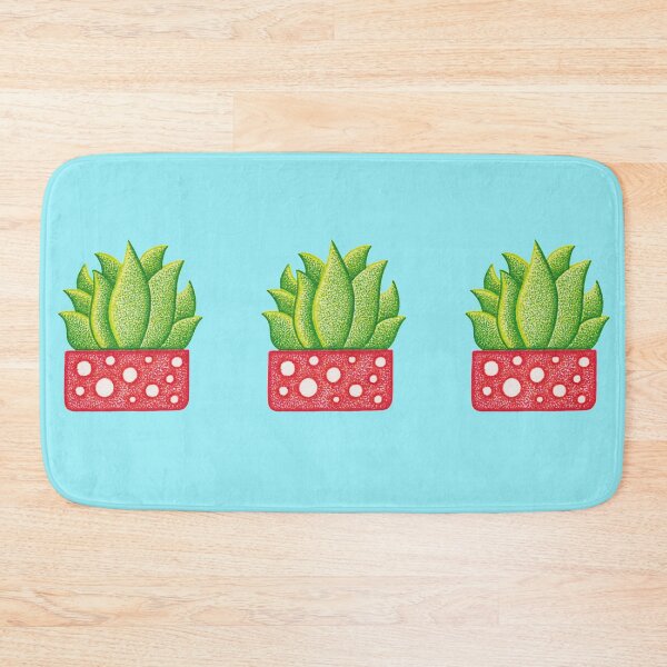 Item preview, Green succulent design with red flowerpot pointillism painting designed and sold by MitoP.