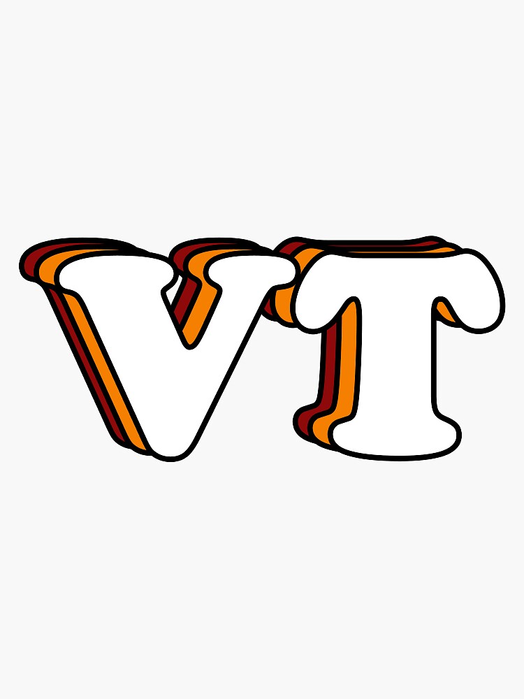"VT" Sticker for Sale by erinmeaney Redbubble