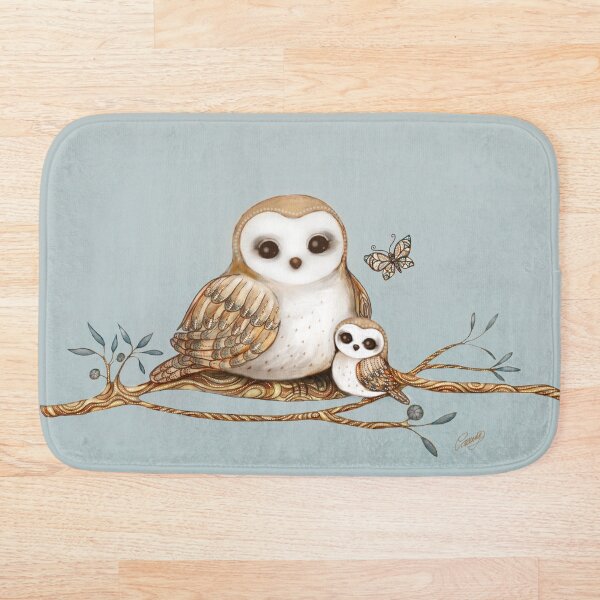 Baby Barn Owl Bath Mat