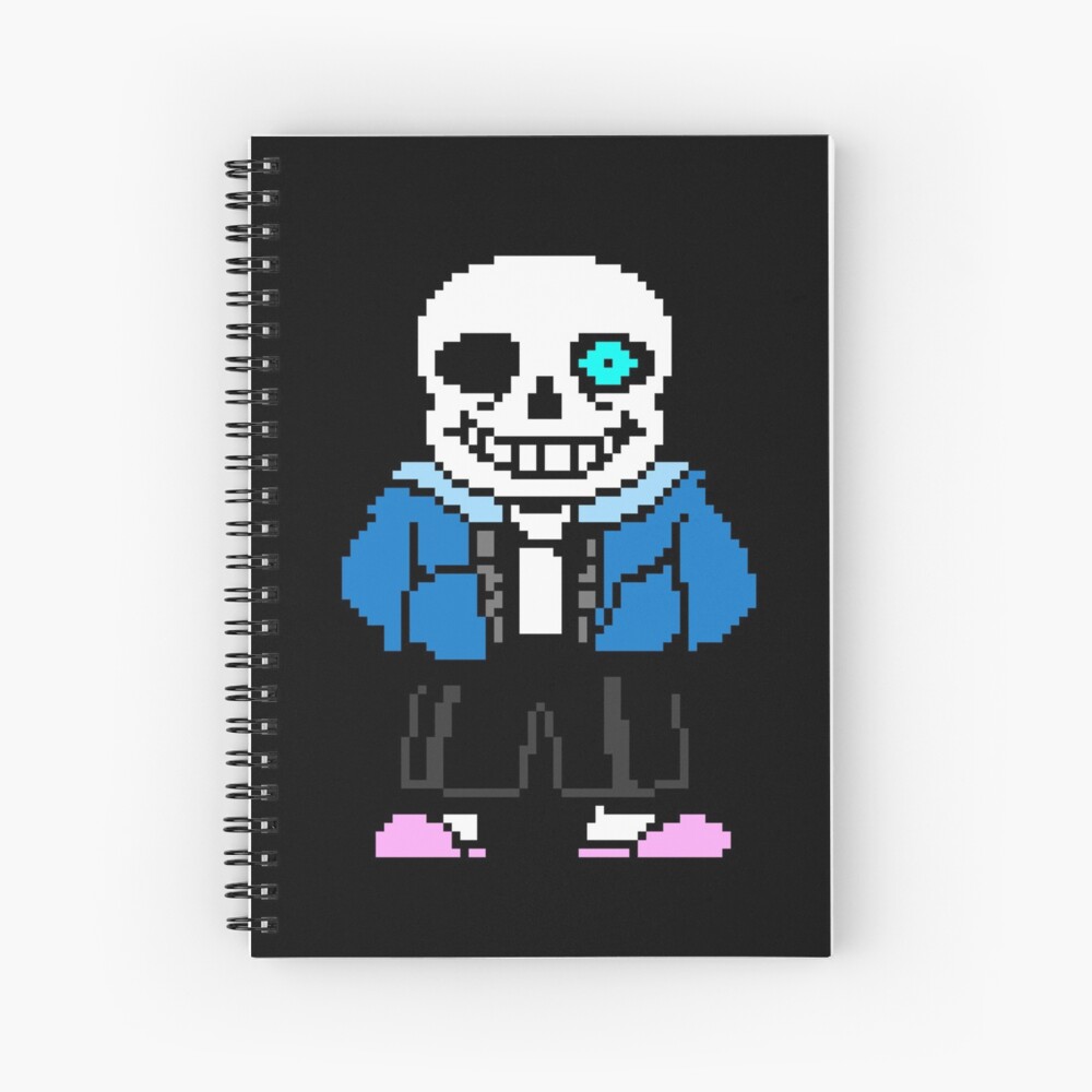 Undertale Sans Pixel Art | Spiral Notebook