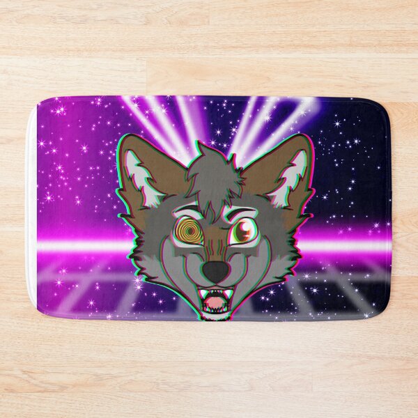 Item preview, Vaporwave Crazy wolf designed and sold by RosewolfArt.