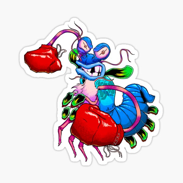 Rainbow Shrimp Rumble Sticker