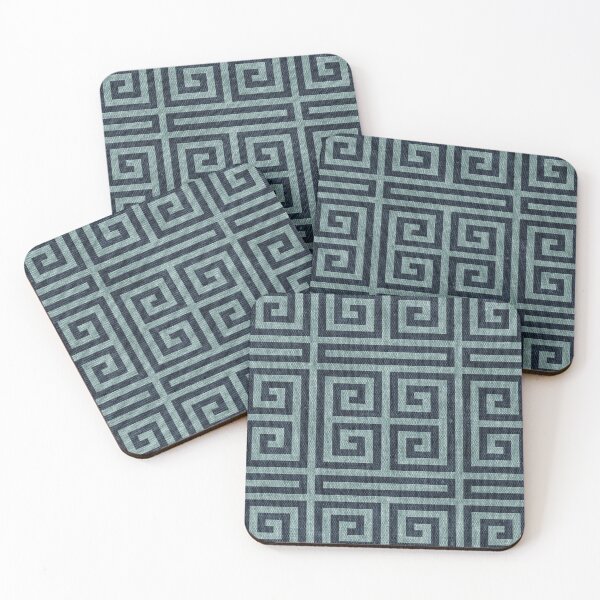 Item preview, Greek Key - Navy on Blue  designed and sold by littlearrow.