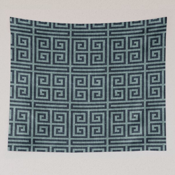 Item preview, Greek Key - Navy on Blue  designed and sold by littlearrow.