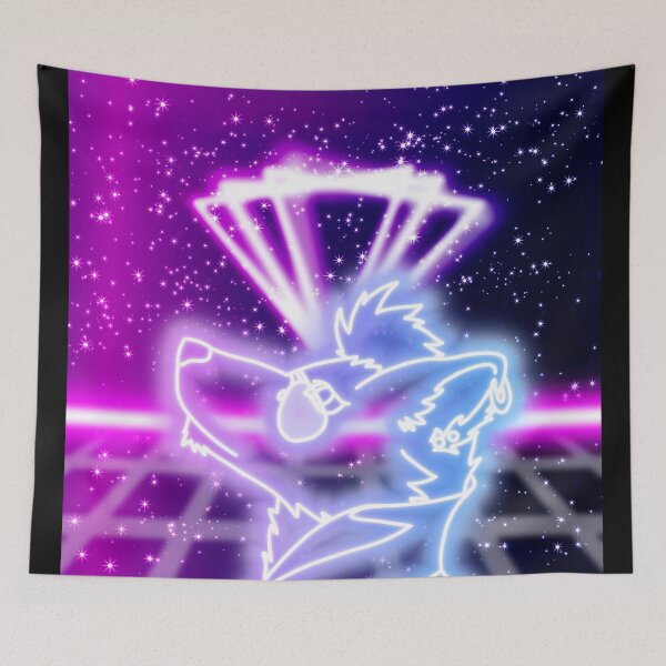 Item preview, Vaporwave wolf designed and sold by RosewolfArt.
