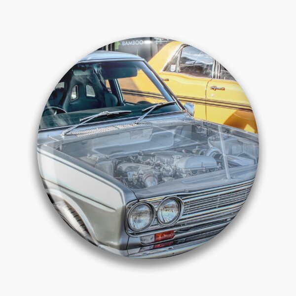 Item preview, Misted bonnet  Silver Datsun 1600 sedan 02 designed and sold by Cars around Adelaide.