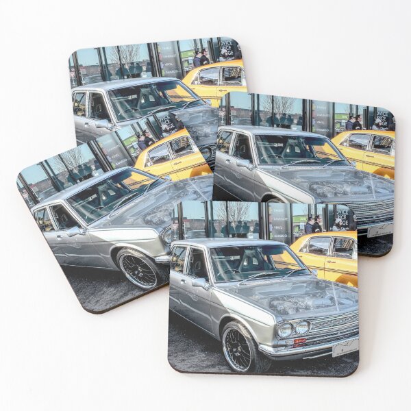 Item preview, Misted bonnet  Silver Datsun 1600 sedan 02 designed and sold by Cars around Adelaide.