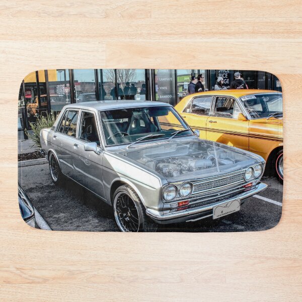Item preview, Misted bonnet  Silver Datsun 1600 sedan 02 designed and sold by Cars around Adelaide.