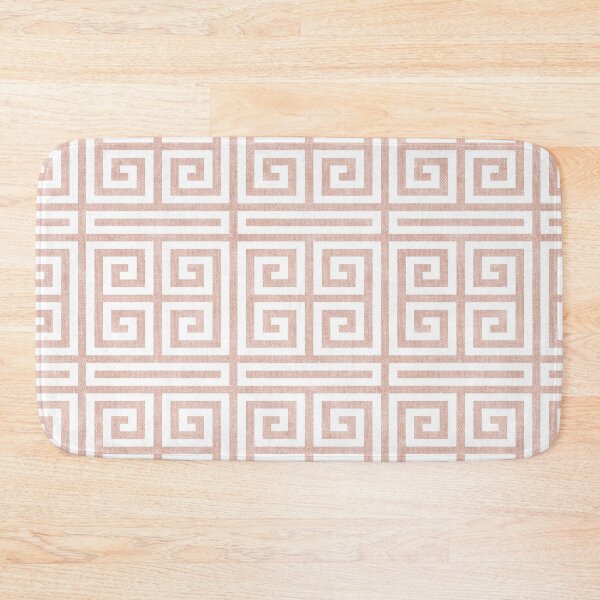 Item preview, Greek Key - Dusty Rose and White designed and sold by littlearrow.