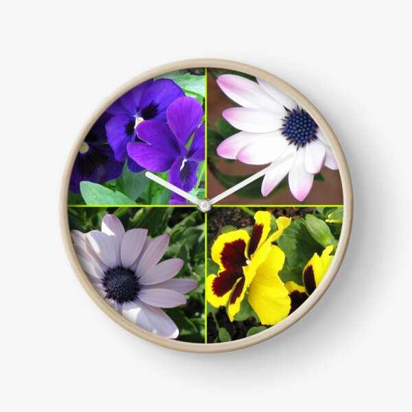 Item preview, Pretty Pansies and Cute Cape Daisies Floral Collage designed and sold by BlueMoonRose.