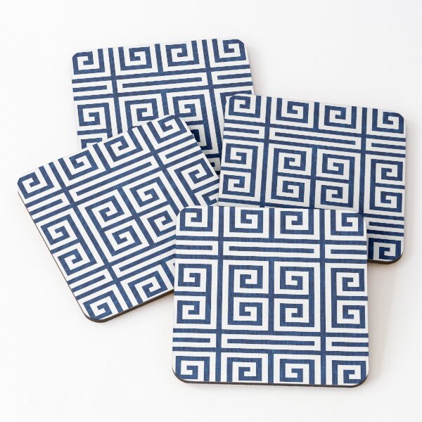 Item preview, Greek Key - Blue and White designed and sold by littlearrow.