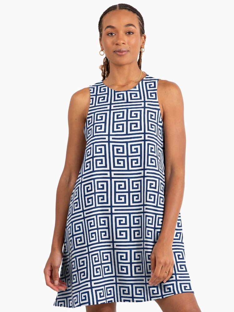 blue pencil dress Silva Greek Dress – Pixel Shoes