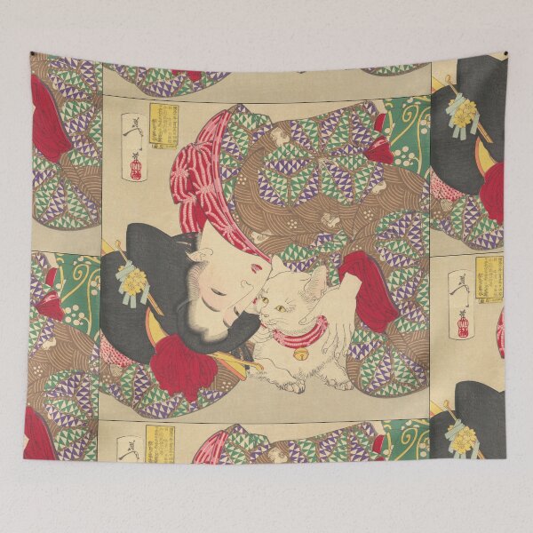 Item preview, Cat Lady - Beautiful Japanese print designed and sold by tinytiger77.