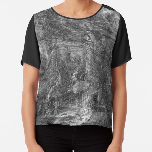 The Atlas of Dreams - Plate 30 (b&w) Chiffon Top