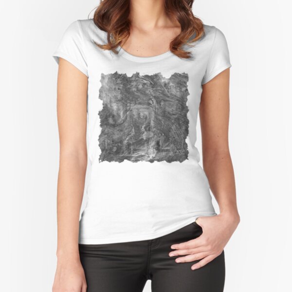The Atlas of Dreams - Plate 30 (b&w) Fitted Scoop T-Shirt