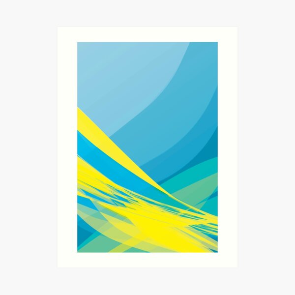 Yellow Wave Art Print