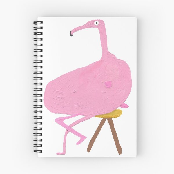 Artikelvorschau, Fetter Flamingo auf einem Hocker entworfen und verkauft von wmloper.