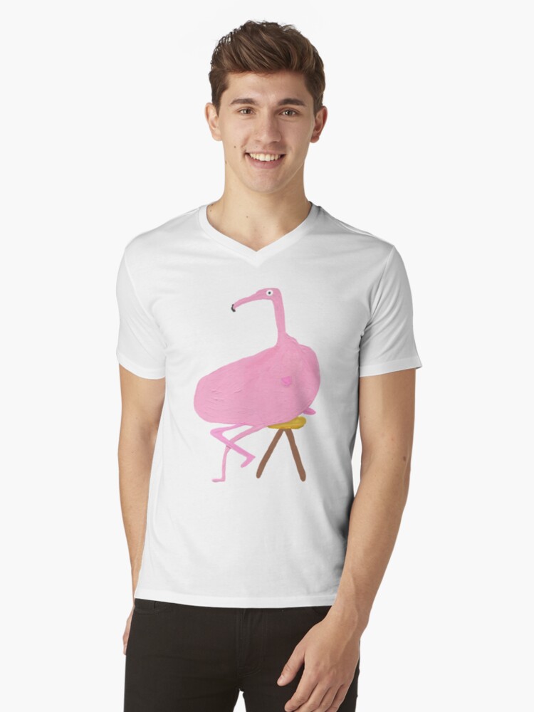 Fat Flamingo on a Stool