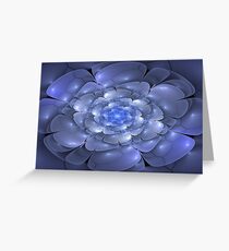 3D Blossoms - Sapphire Greeting Card