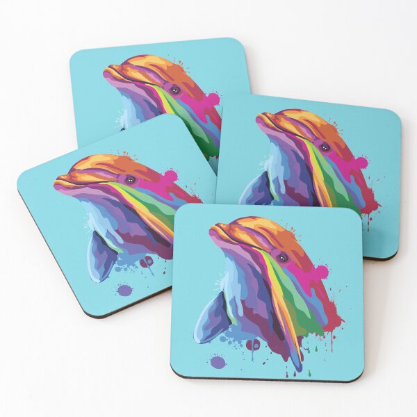 Item preview, Art Splash Colorful Dolphin designed and sold by ShikitaMakes.
