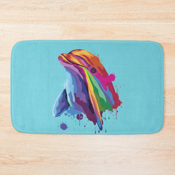 Item preview, Art Splash Colorful Dolphin designed and sold by ShikitaMakes.