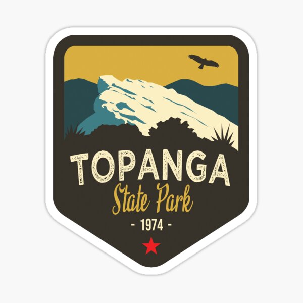 Vista previa del artículo con la obra «Insignia del Tesoro de California # 1 de 10 - Topanga State Park», diseñado y vendido por mp2262.