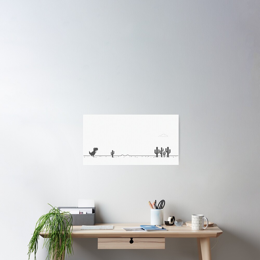 No Internet T-Rex Poster