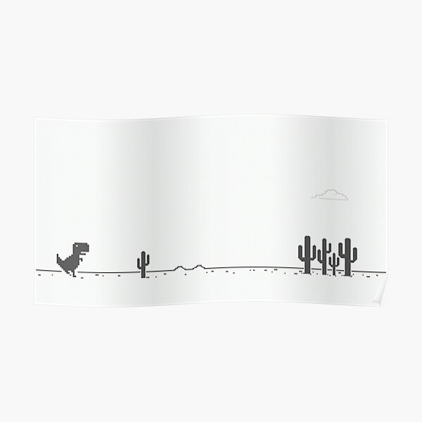 No Internet T-Rex Poster