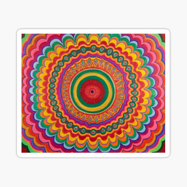 Rainbow Map of Life Sticker