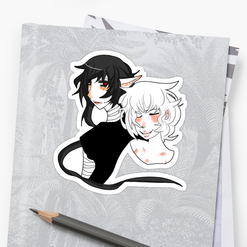 Cute Anime Couple Sticker By 02321 Redbubble