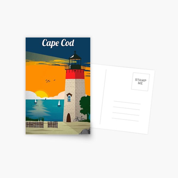 Item preview, Vintage Cape Cod Travel Lighthouse Sunset designed and sold by digitalvintage.