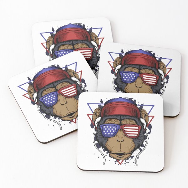 Item preview, Hip hop patriotic chimp design gift idea men designed and sold by BRtisticDesigns.