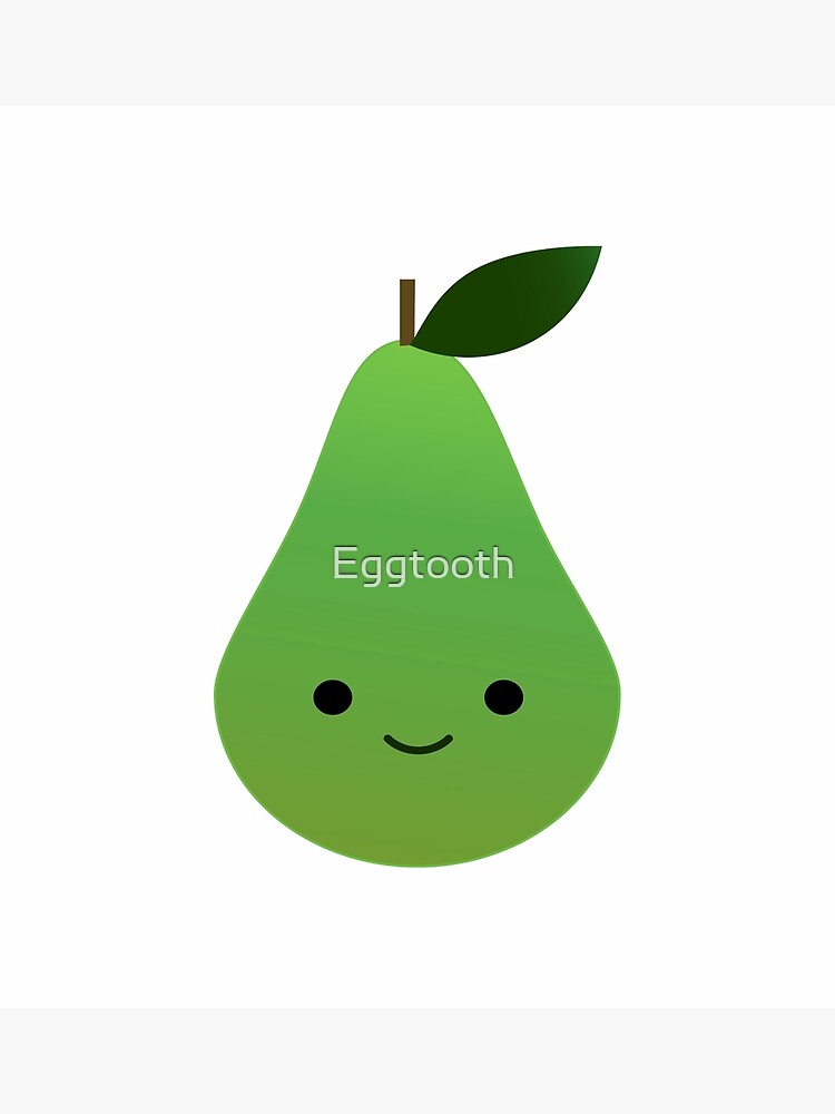 Cute Kawaii Pear Poster For Sale By Eggtooth Redbubble 