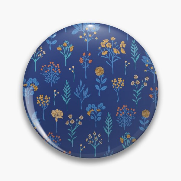 Item preview, Royal Blue, Turquoise, Yellow & Orange Floral Pattern designed and sold by somecallmebeth.