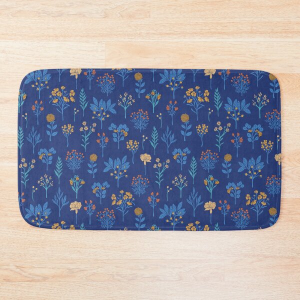 Item preview, Royal Blue, Turquoise, Yellow & Orange Floral Pattern designed and sold by somecallmebeth.